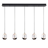Highlight Hängeleuchte Clear Egg 5 Lichter L 108 cm klar-schwarz Highlight Hängeleuchte Clear Egg 5 Lichter L 108 cm klar-schwarz