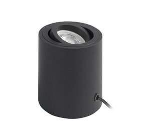 Highlight Tischleuchte Rebel rund Ø 8 cm schwarz