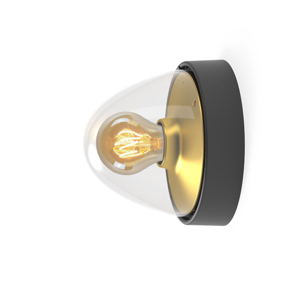 Nowodvorski Außenlampe Nook Ø 18 cm Sensor gold schwarz Nowodvorski Außenlampe Nook Ø 18 cm Sensor gold schwarz