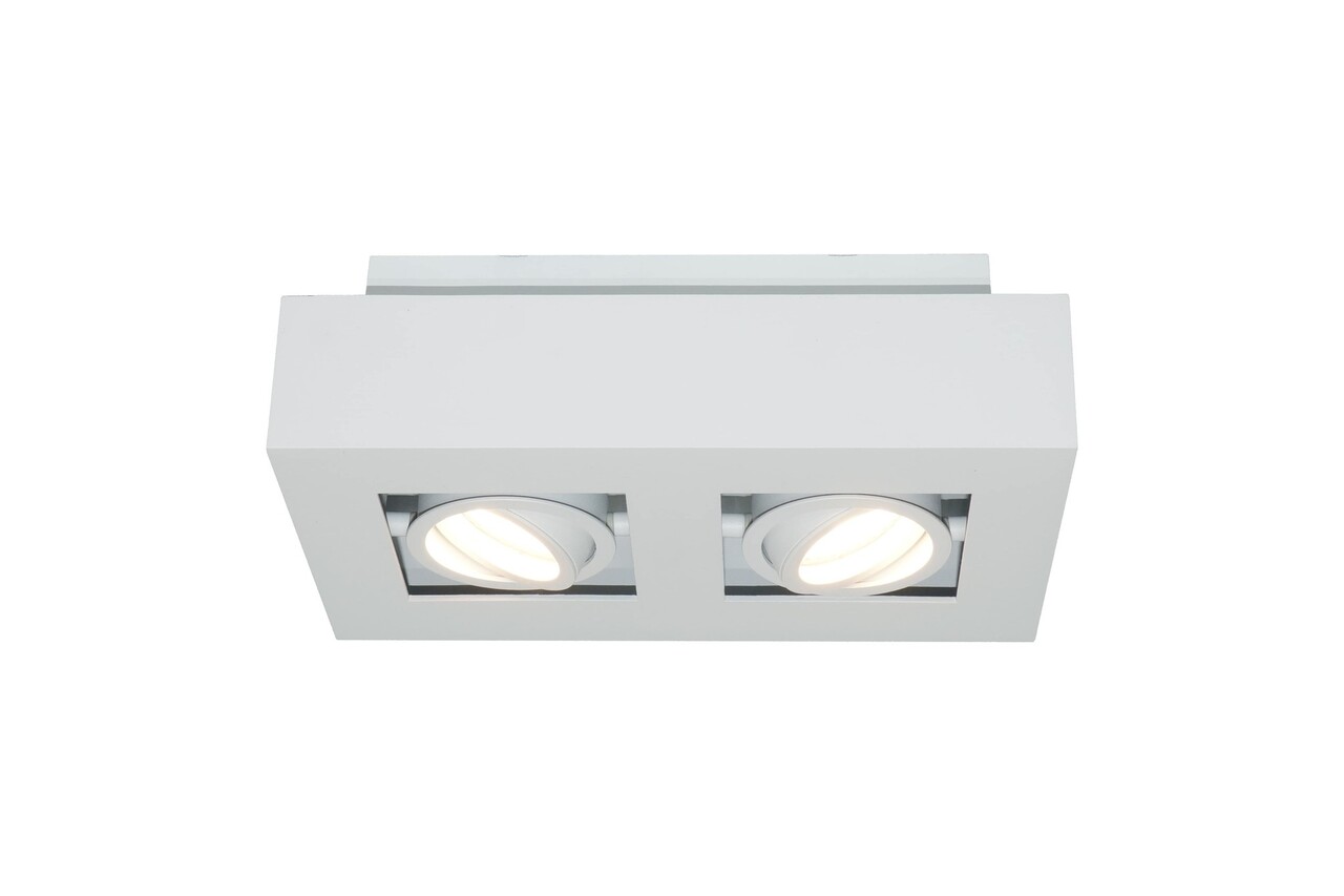 Artdelight Spot Bosco 2 Licht L 25 cm B 14 cm weiß Artdelight Spot Bosco 2 Licht L 25 cm B 14 cm weiß