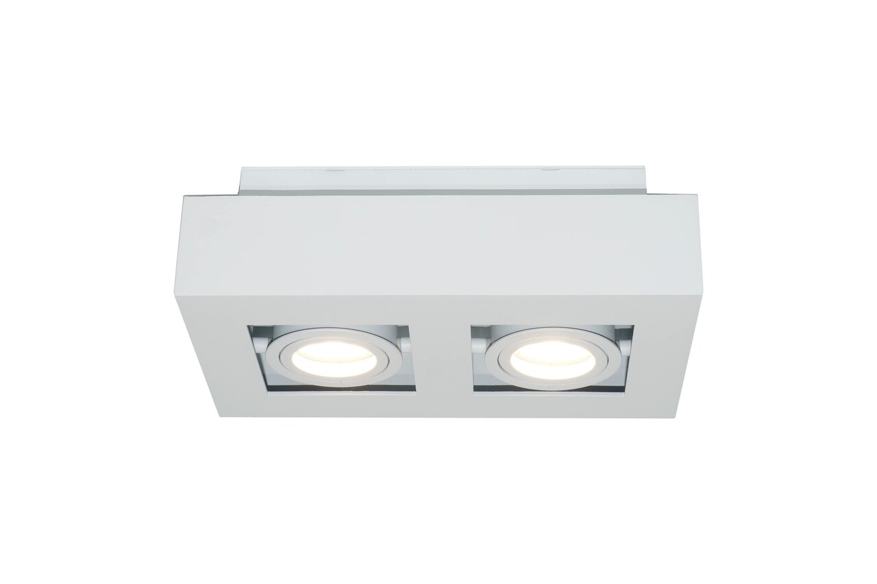 Artdelight Spot Bosco 2 Licht L 25 cm B 14 cm weiß Artdelight Spot Bosco 2 Licht L 25 cm B 14 cm weiß