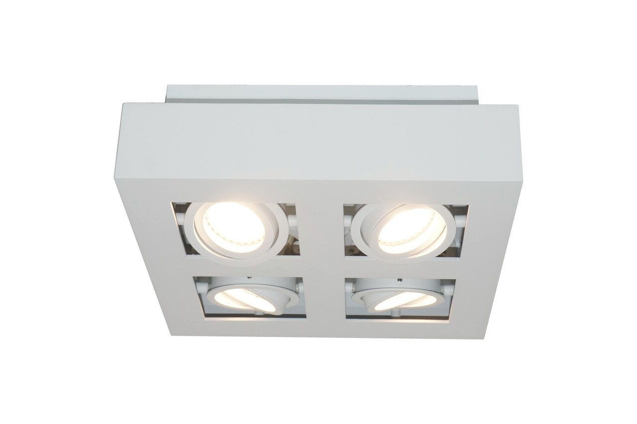 Artdelight Spot Bosco 4-Licht L 25 cm B 25 cm weiß Artdelight Spot Bosco 4-Licht L 25 cm B 25 cm weiß