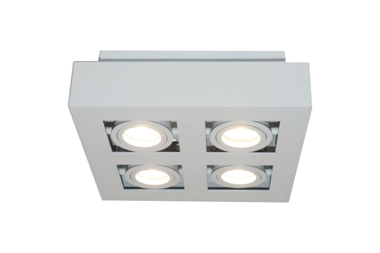 Artdelight Spot Bosco 4-Licht L 25 cm B 25 cm weiß Artdelight Spot Bosco 4-Licht L 25 cm B 25 cm weiß