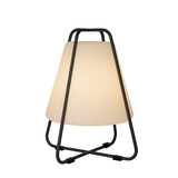 Lucide PYRAMID - Wiederaufladbare Tischleuchte Innen/Außen - Batterie/Batterie - LED Dimb. - 1x2W 2700K - IP54 - Anthrazit