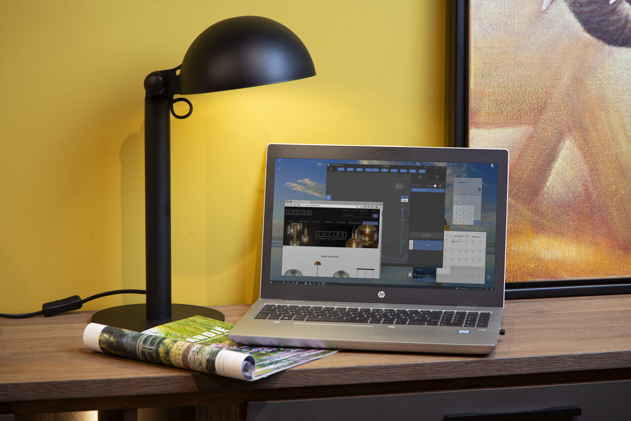 Lucide AUSTIN - Tischleuchte - Ø 20 cm - 1xE27 - Schwarz Lucide AUSTIN - Tischleuchte - Ø 20 cm - 1xE27 - Schwarz