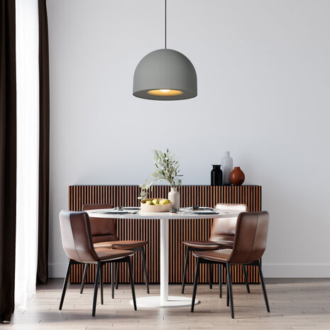 Lucide AKRON - Hängeleuchte - Ø 50 cm - 1xE27 - Grau Lucide AKRON - Hängeleuchte - Ø 50 cm - 1xE27 - Grau