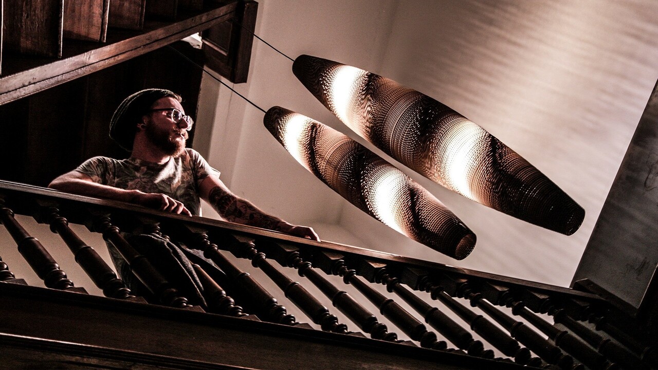 Think Paper Hängeleuchte Skinny 210 Ø 21 cm braun Think Paper Hängeleuchte Skinny 210 Ø 21 cm braun