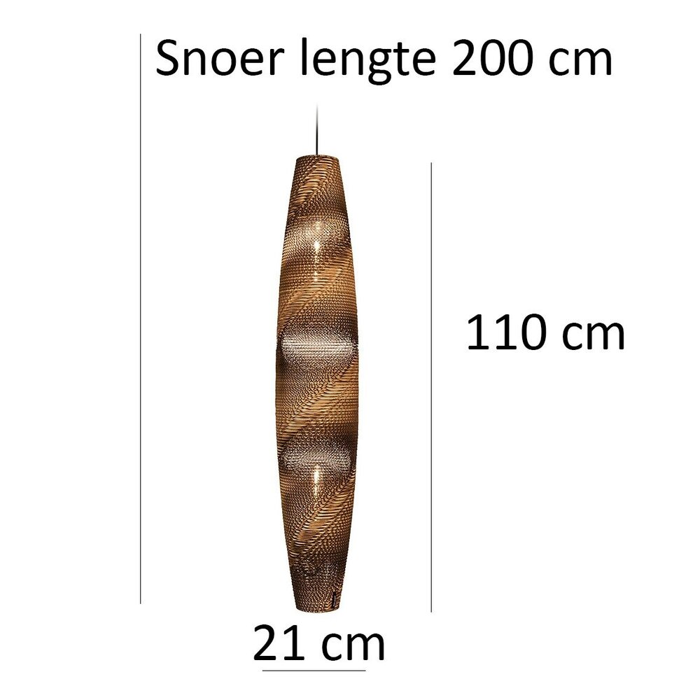 Think Paper Hängeleuchte Skinny 210 Ø 21 cm braun Think Paper Hängeleuchte Skinny 210 Ø 21 cm braun