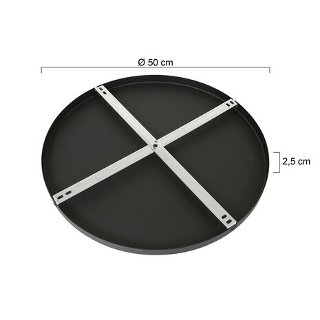 Ylumen Deckenteller Ø 50 cm - ohne Löcher - schwarz Ylumen Deckenteller Ø 50 cm - ohne Löcher - schwarz