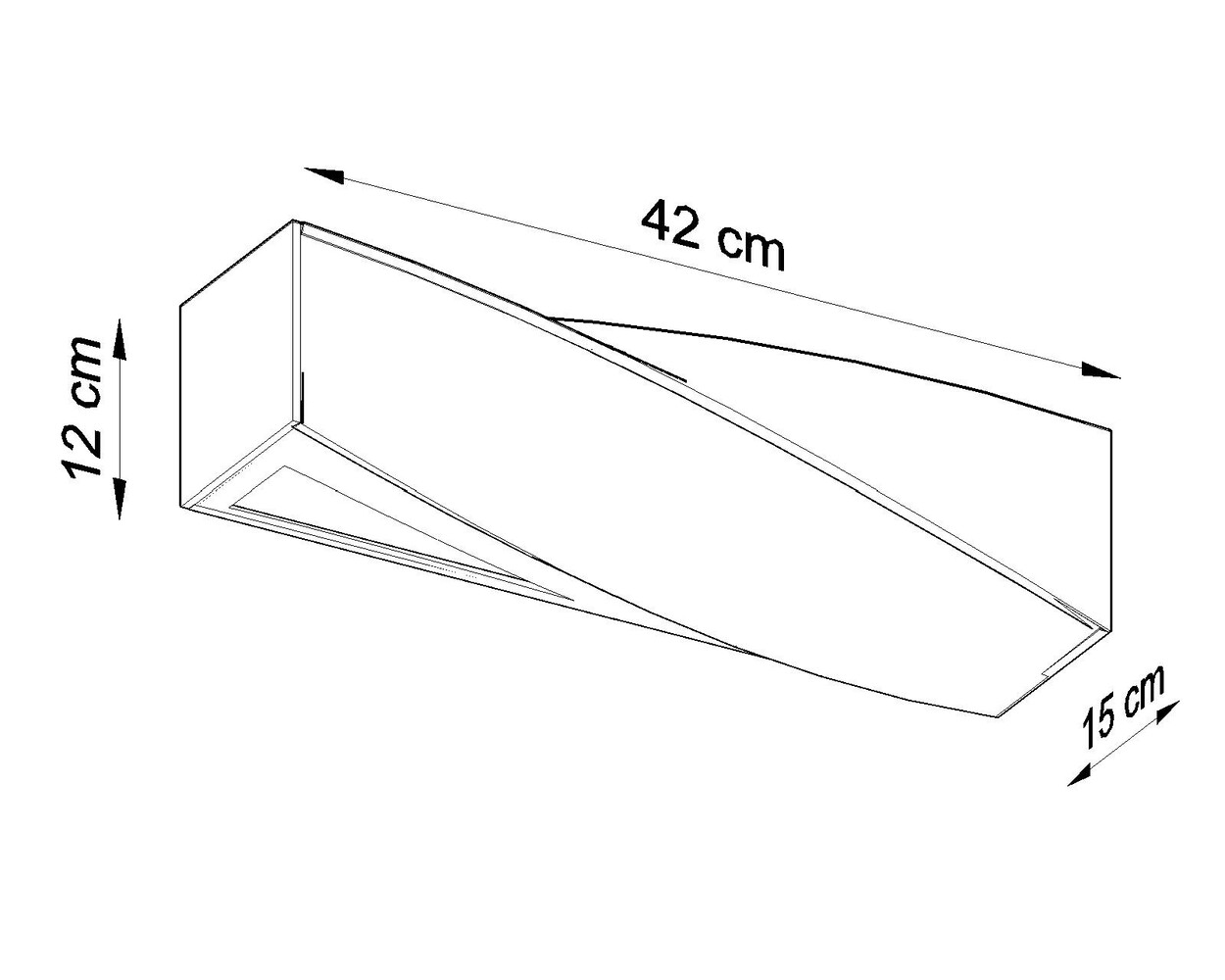 Sollux Wandleuchte Sigma L 42 cm Gips weiß Sollux Wandleuchte Sigma L 42 cm Gips weiß