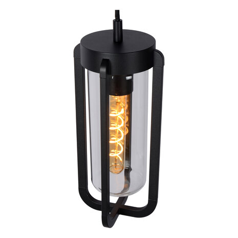 Lucide GARLAND - Hängeleuchte Innen/Außen - Ø 15,1 cm - 1xE27 - IP44 - Schwarz