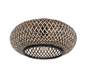 Anne Light & home Deckenleuchte Maze Ø 42 cm Bambus schwarz beige Anne Light & home Deckenleuchte Maze Ø 42 cm Bambus schwarz beige