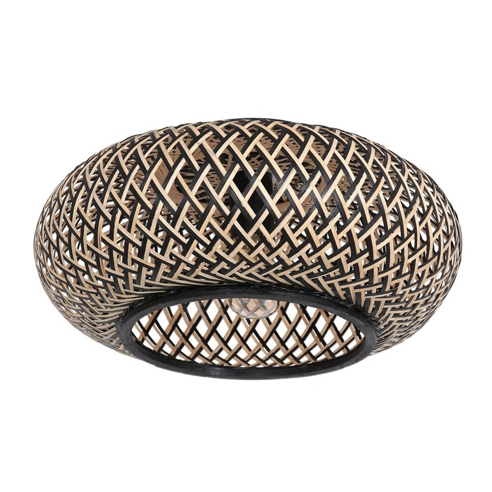 Anne Light & home Deckenleuchte Maze Ø 42 cm Bambus schwarz beige Anne Light & home Deckenleuchte Maze Ø 42 cm Bambus schwarz beige