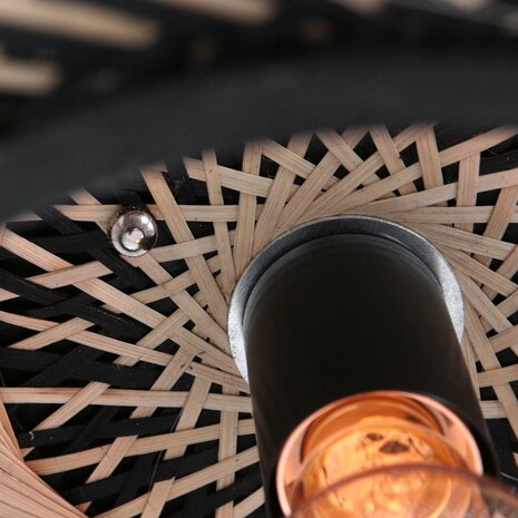 Anne Light & home Deckenleuchte Maze Ø 42 cm Bambus schwarz beige Anne Light & home Deckenleuchte Maze Ø 42 cm Bambus schwarz beige