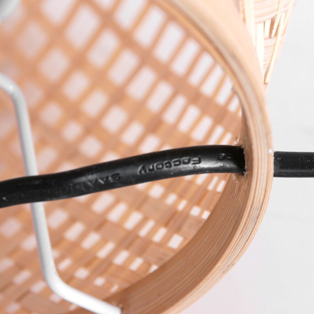 Anne Light & home Tischleuchte Maze H 30 cm Bambus beige