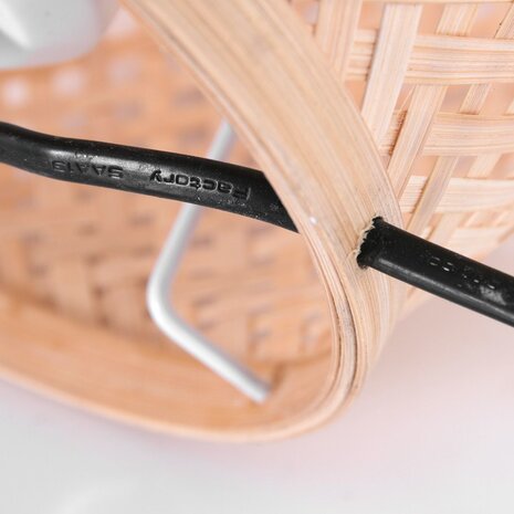 Anne Light & home Tischleuchte Maze H 30 cm Bambus beige