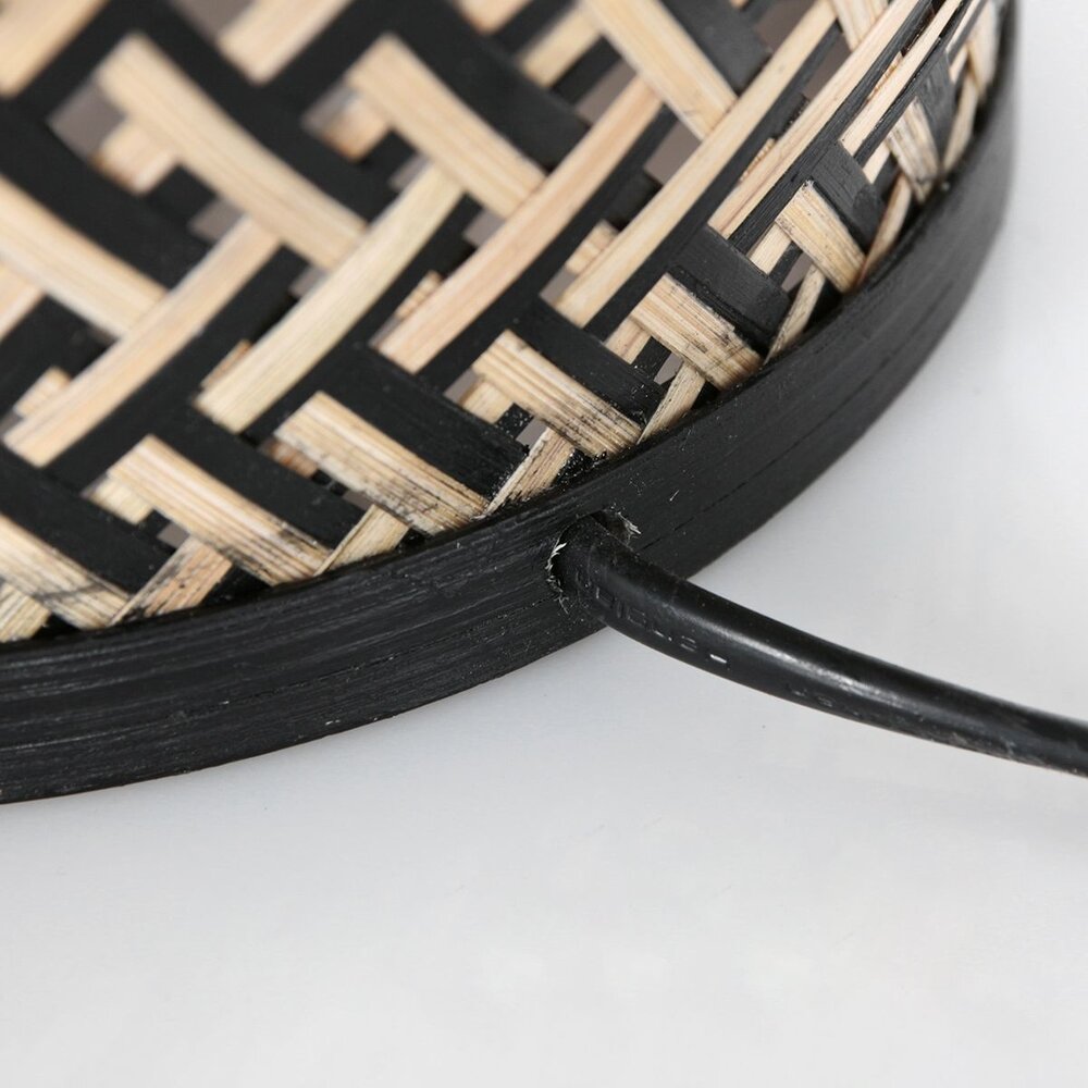 Anne Light & home Tischlampe Labyrinth H 30 cm Bambus schwarz beige Anne Light & home Tischlampe Labyrinth H 30 cm Bambus schwarz beige