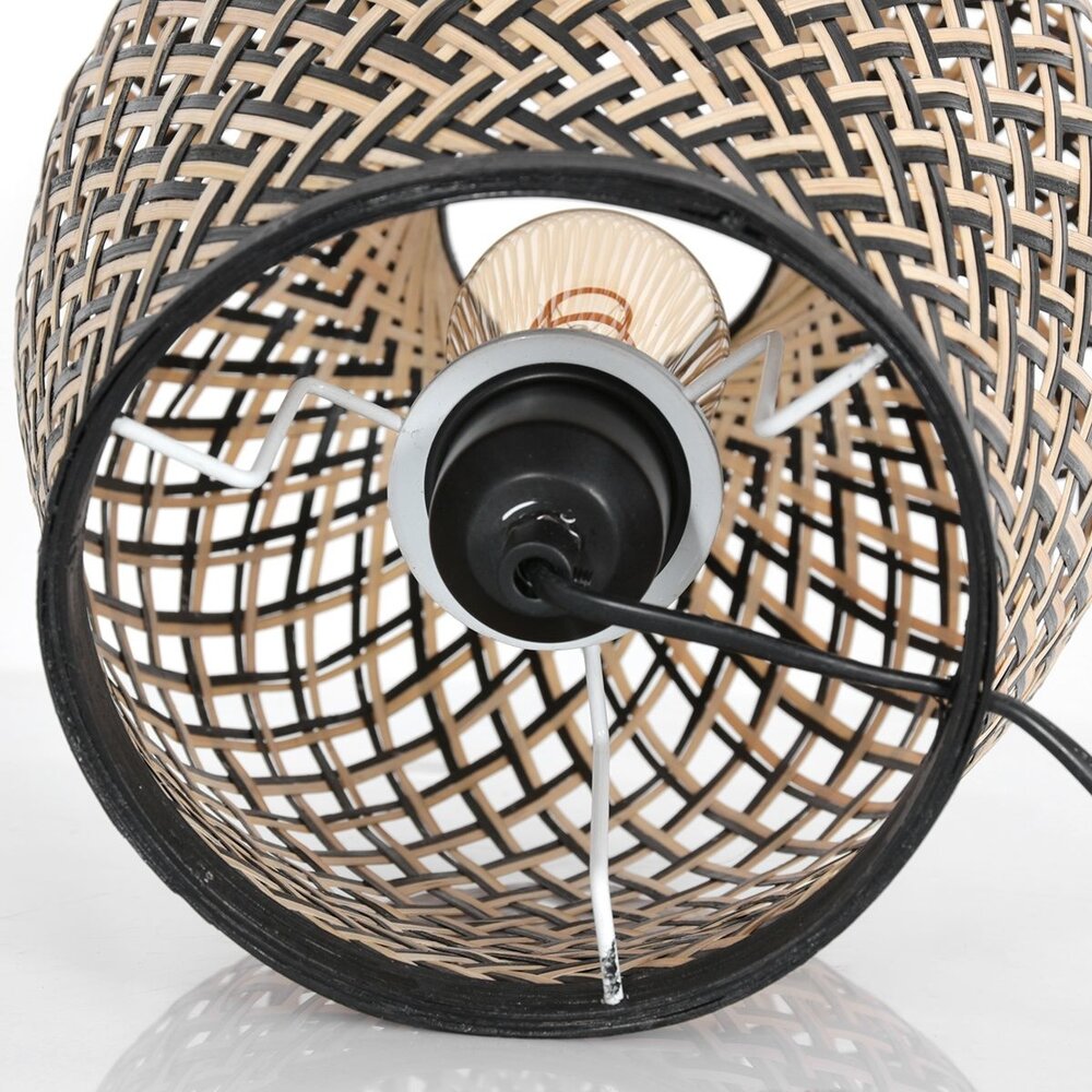 Anne Light & home Tischlampe Labyrinth H 30 cm Bambus schwarz beige Anne Light & home Tischlampe Labyrinth H 30 cm Bambus schwarz beige