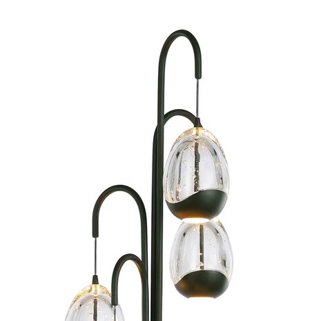 Highlight Stehleuchte Clear Egg 5 Lichter H 166 cm klar-schwarz Highlight Stehleuchte Clear Egg 5 Lichter H 166 cm klar-schwarz