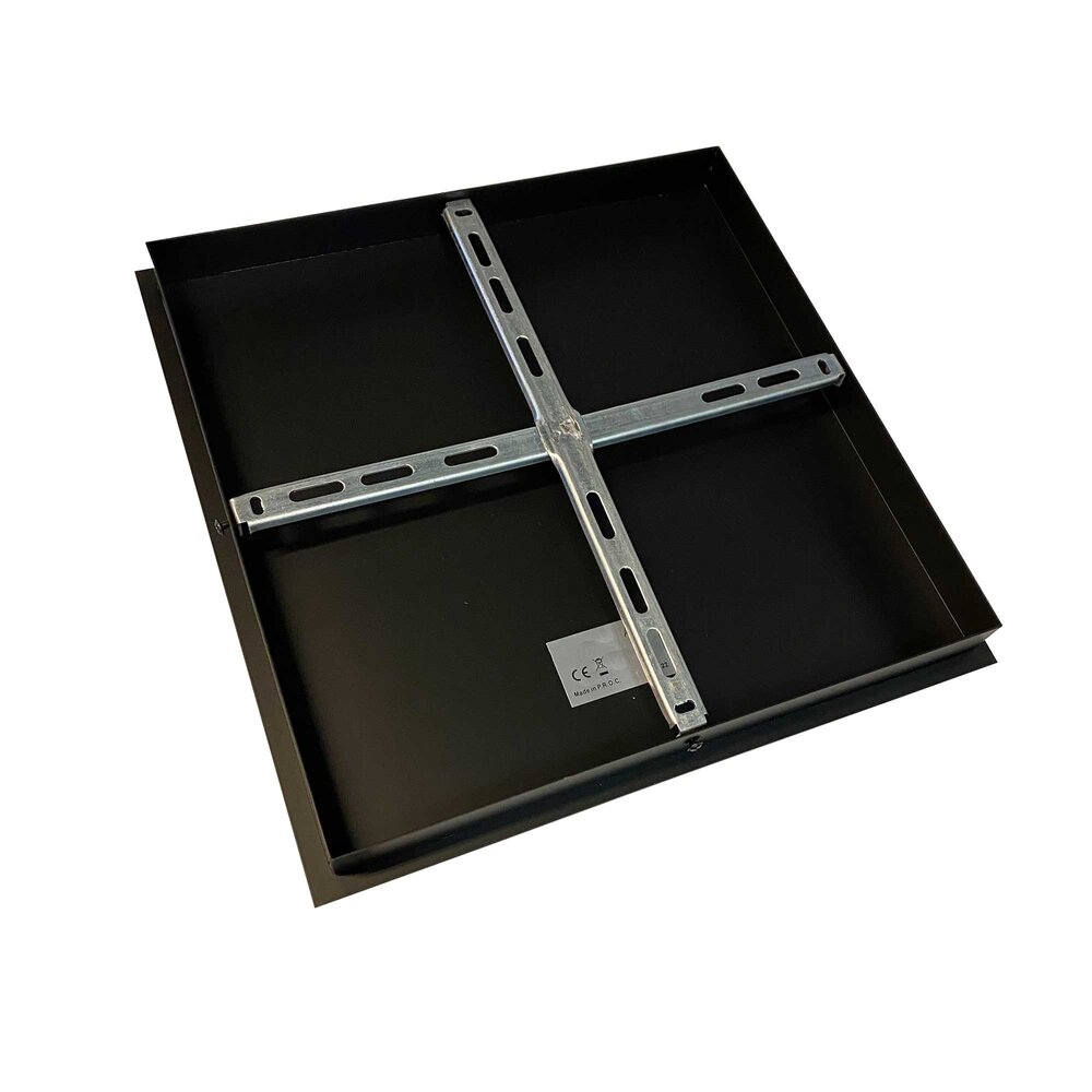 Ylumen Deckenfliese quadratisch B 45 cm ohne Löcher schwarz Ylumen Deckenfliese quadratisch B 45 cm ohne Löcher schwarz