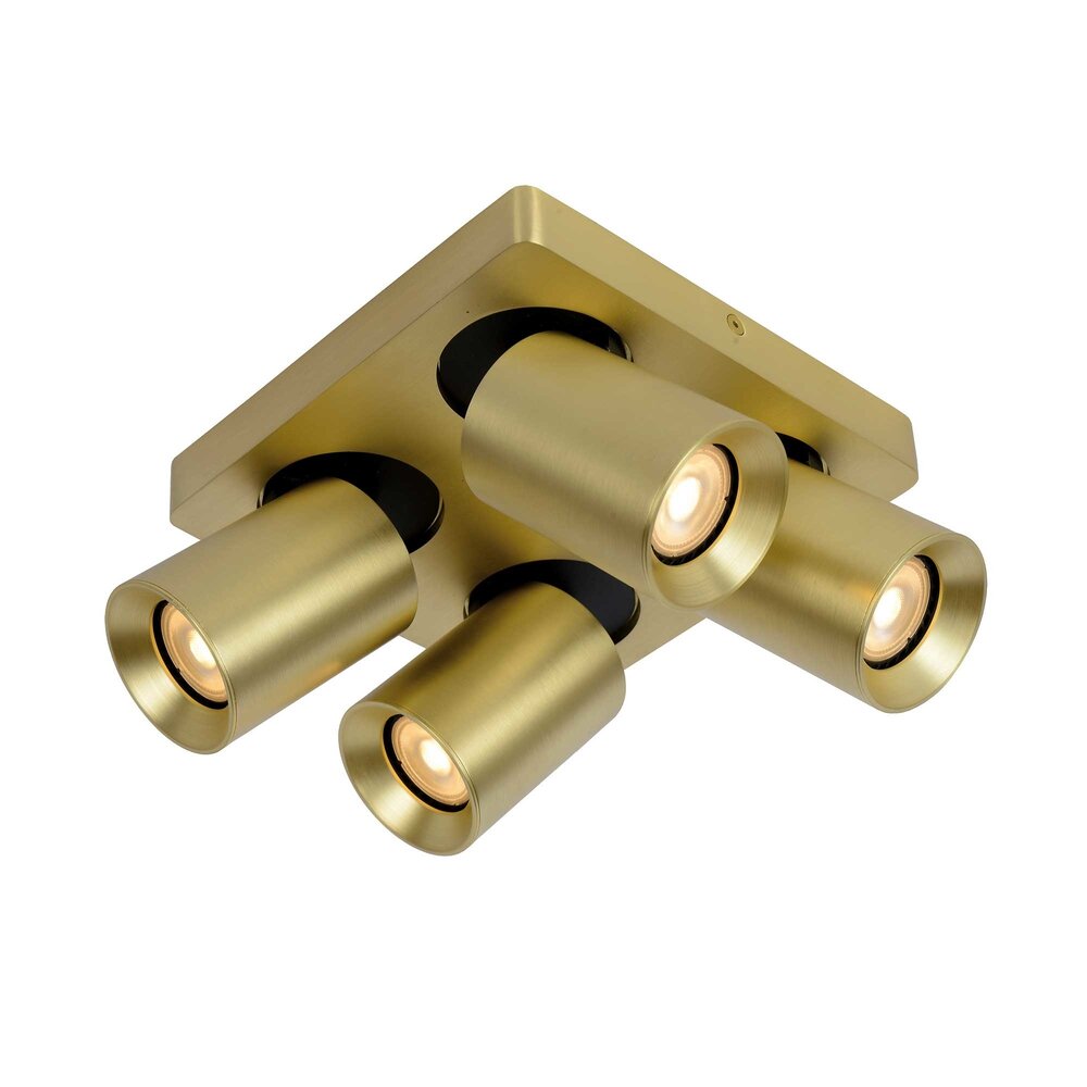 Artdelight Spot Megano 4-Licht quadratisch matt gold Artdelight Spot Megano 4-Licht quadratisch matt gold
