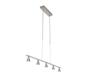 Steinhauer Hängeleuchte Vortex 5-Licht L 120 cm Chrom matt Steinhauer Hängeleuchte Vortex 5-Licht L 120 cm Chrom matt