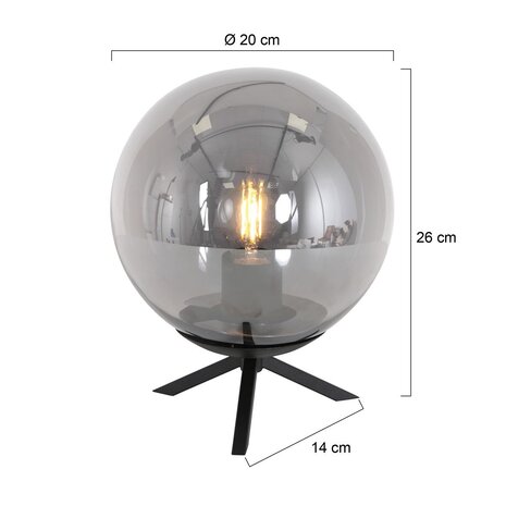 Anne Light & home Tischleuchte bollique Ø 20 cm 3323 schwarz Anne Light & home Tischleuchte bollique Ø 20 cm 3323 schwarz