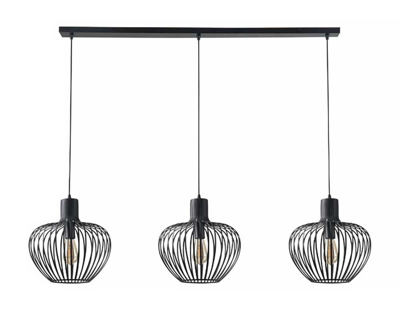 Freelight Hängeleuchte Arraffone 3-Licht L 140 cm Ø 30 cm schwarz Freelight Hängeleuchte Arraffone 3-Licht L 140 cm Ø 30 cm schwarz