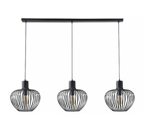 Freelight Hängeleuchte Arraffone 3-Licht L 140 cm Ø 30 cm schwarz Freelight Hängeleuchte Arraffone 3-Licht L 140 cm Ø 30 cm schwarz