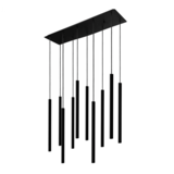 Nowodvorski Hängeleuchte Laser Black 10-flammig L 78 cm B 20 cm schwarz