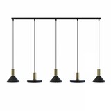 Nowodvorski Hängeleuchte Hermanos 5 Licht L 132 cm Schwarz - Gold