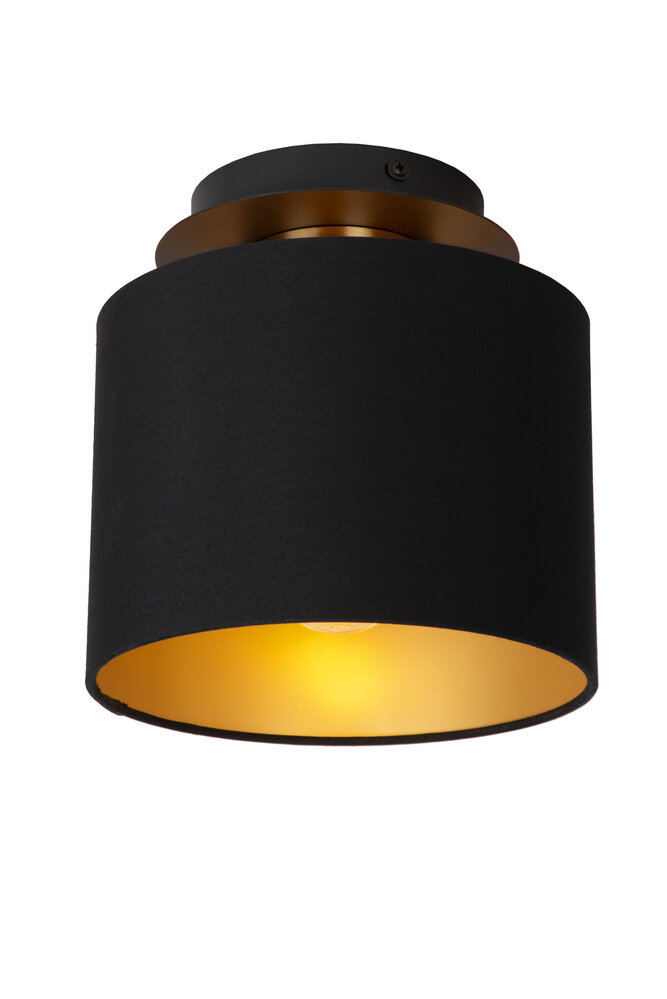 Lucide FUDRAL - Deckenleuchte - Ø 20 cm - 1xE27 - Schwarz