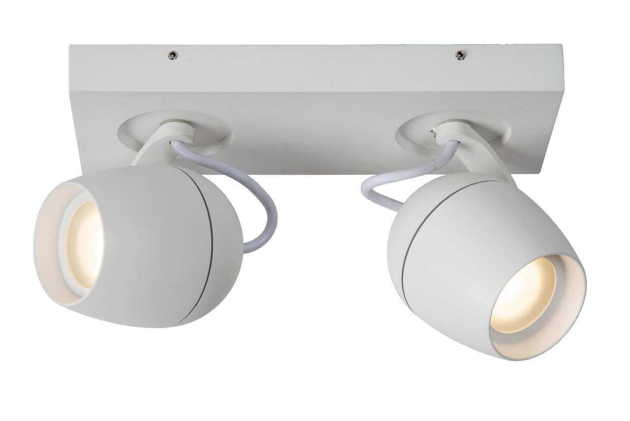 Lucide PRESTON - Deckenstrahler Bad - 2xGU10 - IP44 - Weiß
