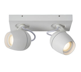 Lucide PRESTON - Deckenstrahler Bad - 2xGU10 - IP44 - Weiß