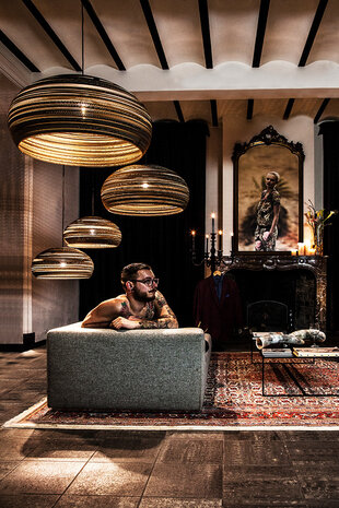 Think Paper Hängeleuchte Dandy 440 Ø 44 cm braun Think Paper Hängeleuchte Dandy 440 Ø 44 cm braun