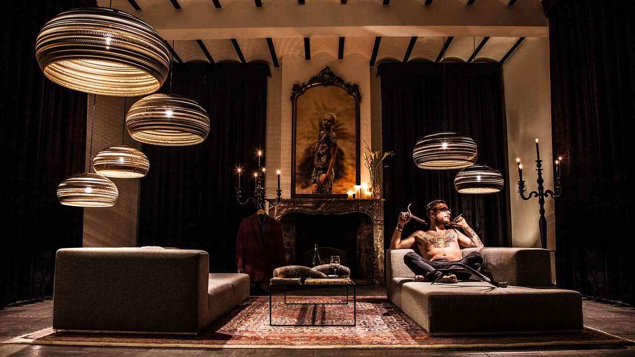 Think Paper Hängeleuchte Dandy 440 Ø 44 cm braun Think Paper Hängeleuchte Dandy 440 Ø 44 cm braun