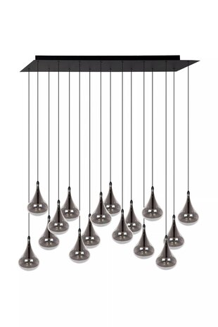 Lucide TEARS - Hängeleuchte - LED Dimb. - G4 - 16x1,5W 3000K - Schwarz Lucide TEARS - Hängeleuchte - LED Dimb. - G4 - 16x1,5W 3000K - Schwarz