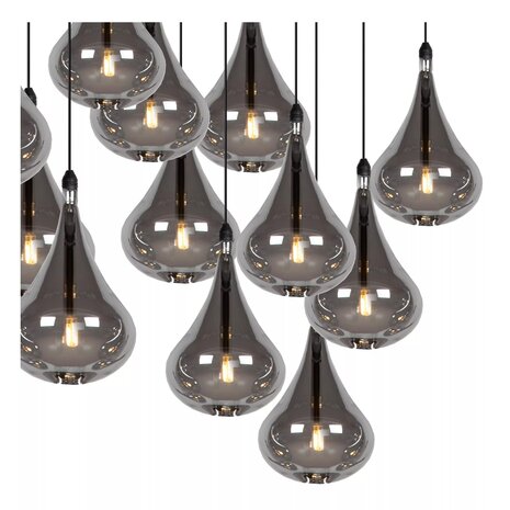 Lucide TEARS - Hängeleuchte - LED Dimb. - G4 - 16x1,5W 3000K - Schwarz Lucide TEARS - Hängeleuchte - LED Dimb. - G4 - 16x1,5W 3000K - Schwarz