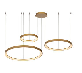 Lucide VIDAL - Hängeleuchte - Ø 78 cm - LED Dimb. - 1x120W 2700K - Mattes Gold / Messing Lucide VIDAL - Hängeleuchte - Ø 78 cm - LED Dimb. - 1x120W 2700K - Mattes Gold / Messing