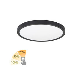 Highlight Deckenleuchte Piatto Ø 23,5 cm 3 Stufen DIM schwarz Highlight Deckenleuchte Piatto Ø 23,5 cm 3 Stufen DIM schwarz