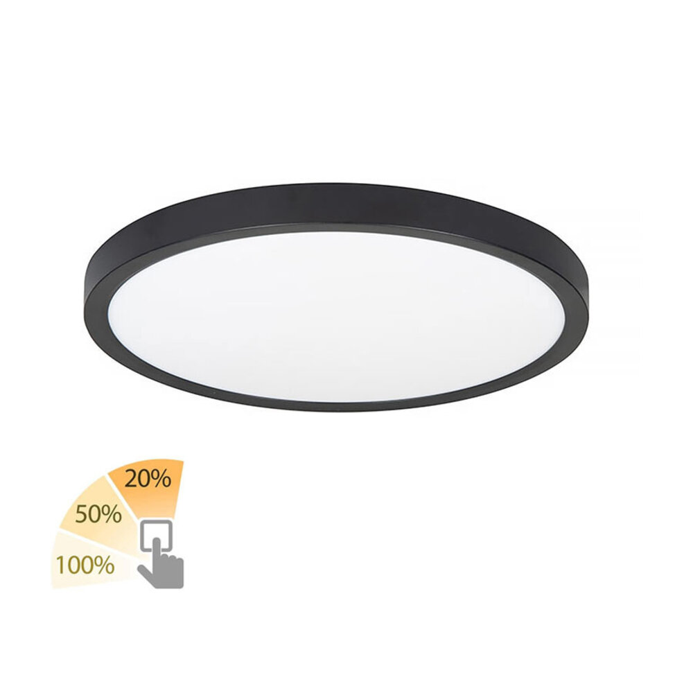 Highlight Deckenleuchte Piatto Ø 30,5 cm 3 Stufen DIM schwarz Highlight Deckenleuchte Piatto Ø 30,5 cm 3 Stufen DIM schwarz