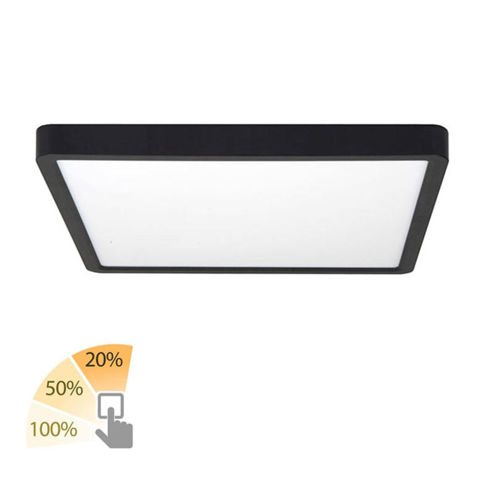 Highlight Deckenleuchte Piatto 30 x 30 cm 3 Stufen DIM schwarz Highlight Deckenleuchte Piatto 30 x 30 cm 3 Stufen DIM schwarz