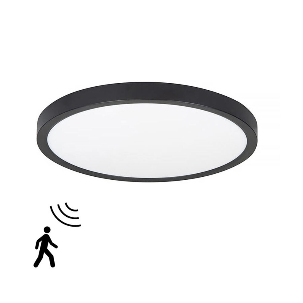 Highlight Deckenleuchte Piatto Ø 30,5 cm Sensor schwarz Highlight Deckenleuchte Piatto Ø 30,5 cm Sensor schwarz