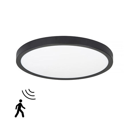 Highlight Deckenleuchte Piatto Ø 30,5 cm Sensor schwarz Highlight Deckenleuchte Piatto Ø 30,5 cm Sensor schwarz