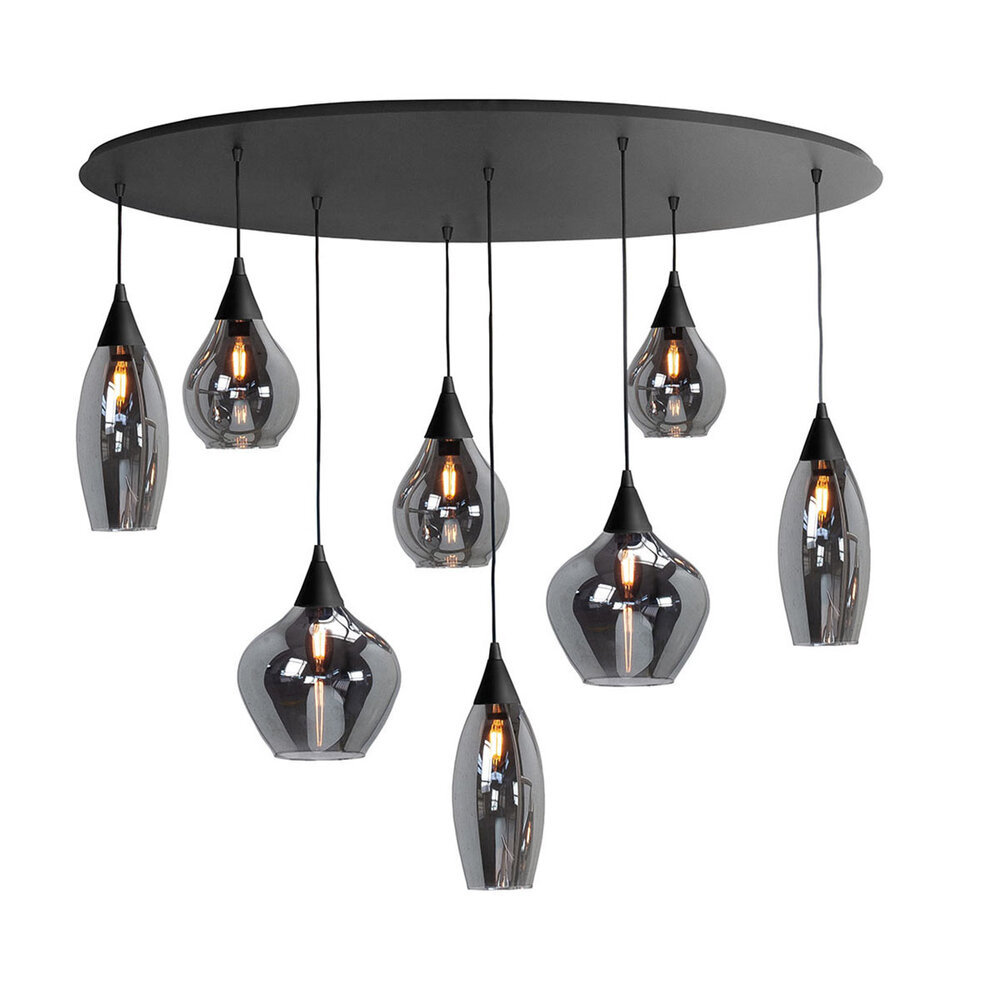 Highlight Hängeleuchte Cambio 8-fach oval L 100 cm schwarz Highlight Hängeleuchte Cambio 8-fach oval L 100 cm schwarz
