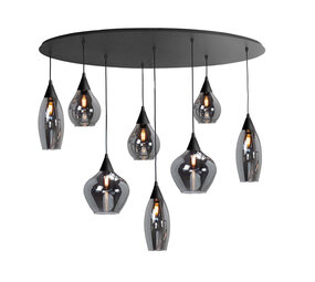 Highlight Hängeleuchte Cambio 8-fach oval L 100 cm schwarz Highlight Hängeleuchte Cambio 8-fach oval L 100 cm schwarz