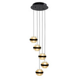 Highlight Pendelleuchte Dynasty 5-Licht Ø 34 cm champagner-schwarz Highlight Pendelleuchte Dynasty 5-Licht Ø 34 cm champagner-schwarz