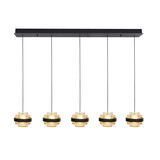 Highlight Pendelleuchte Dynasty 5-Licht L 105 cm champagner-schwarz Highlight Pendelleuchte Dynasty 5-Licht L 105 cm champagner-schwarz