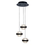Highlight Pendelleuchte Dynasty 3-Licht Ø 26 cm klar-schwarz Highlight Pendelleuchte Dynasty 3-Licht Ø 26 cm klar-schwarz