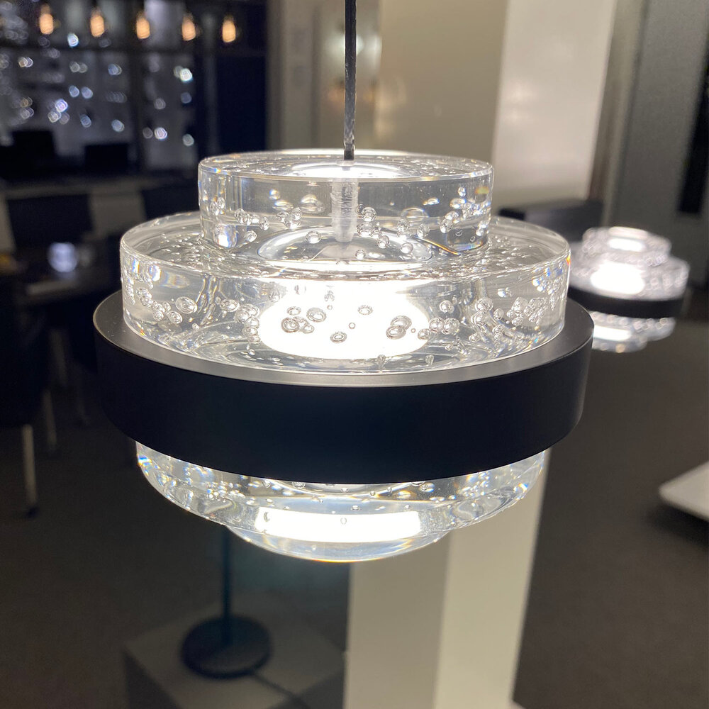 Highlight Pendelleuchte Dynasty 3-Licht Ø 26 cm klar-schwarz Highlight Pendelleuchte Dynasty 3-Licht Ø 26 cm klar-schwarz